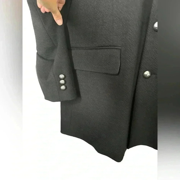KARL LAGERFELD BLACK OFFICER’S COAT SIZE XXL - Picture 10 of 15